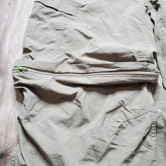 REI Convertible Cargo Hiking Pants Men 40x32 Khaki Green Shorts Packable Outdoor - Picture 4 of 11